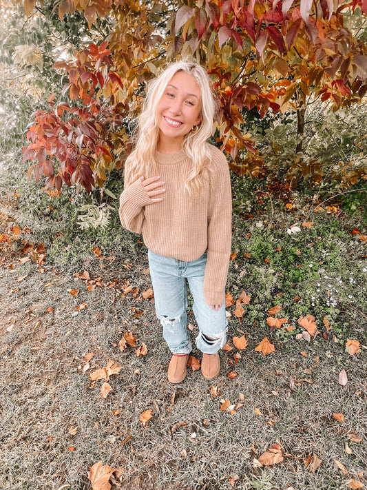 Taupe Crewneck Sweater