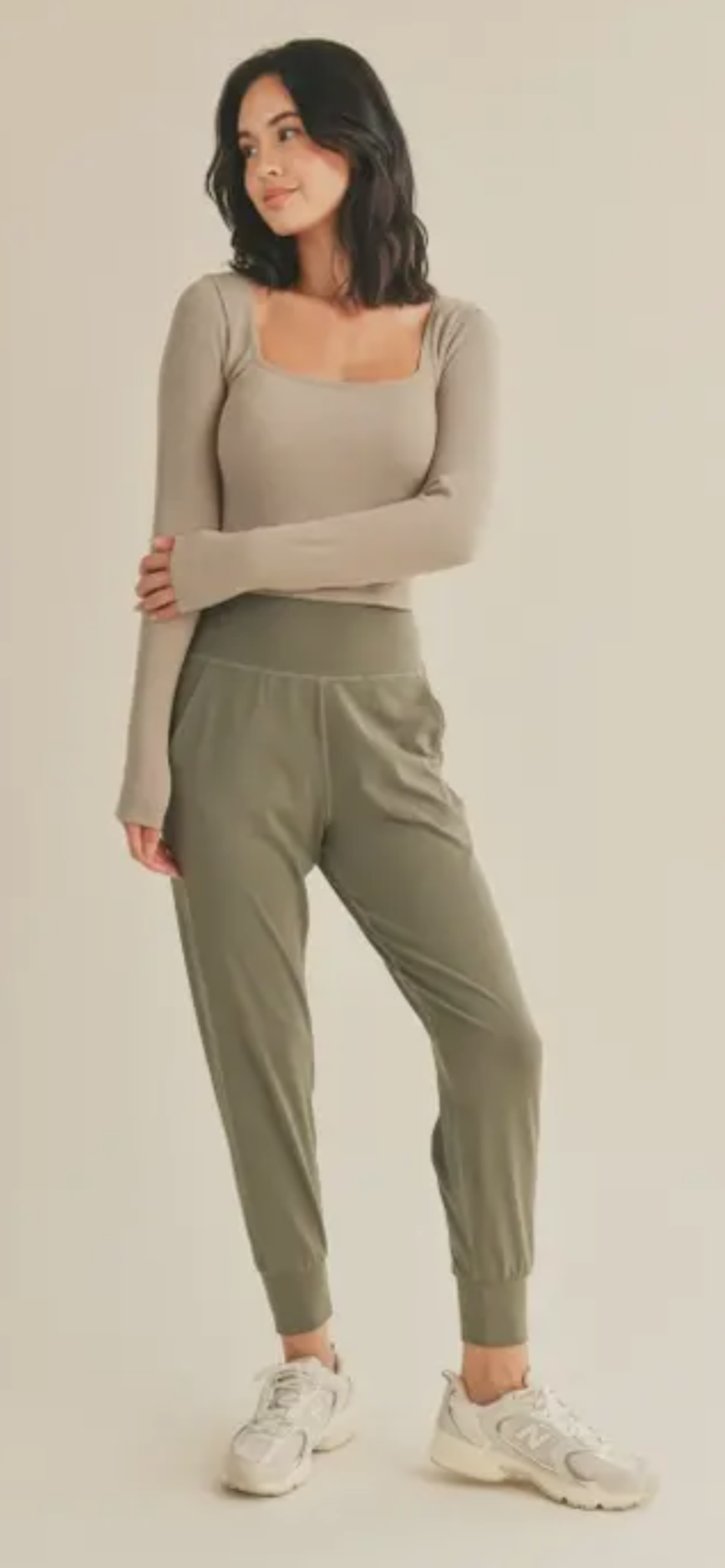Taupe Seamless Long Sleeve