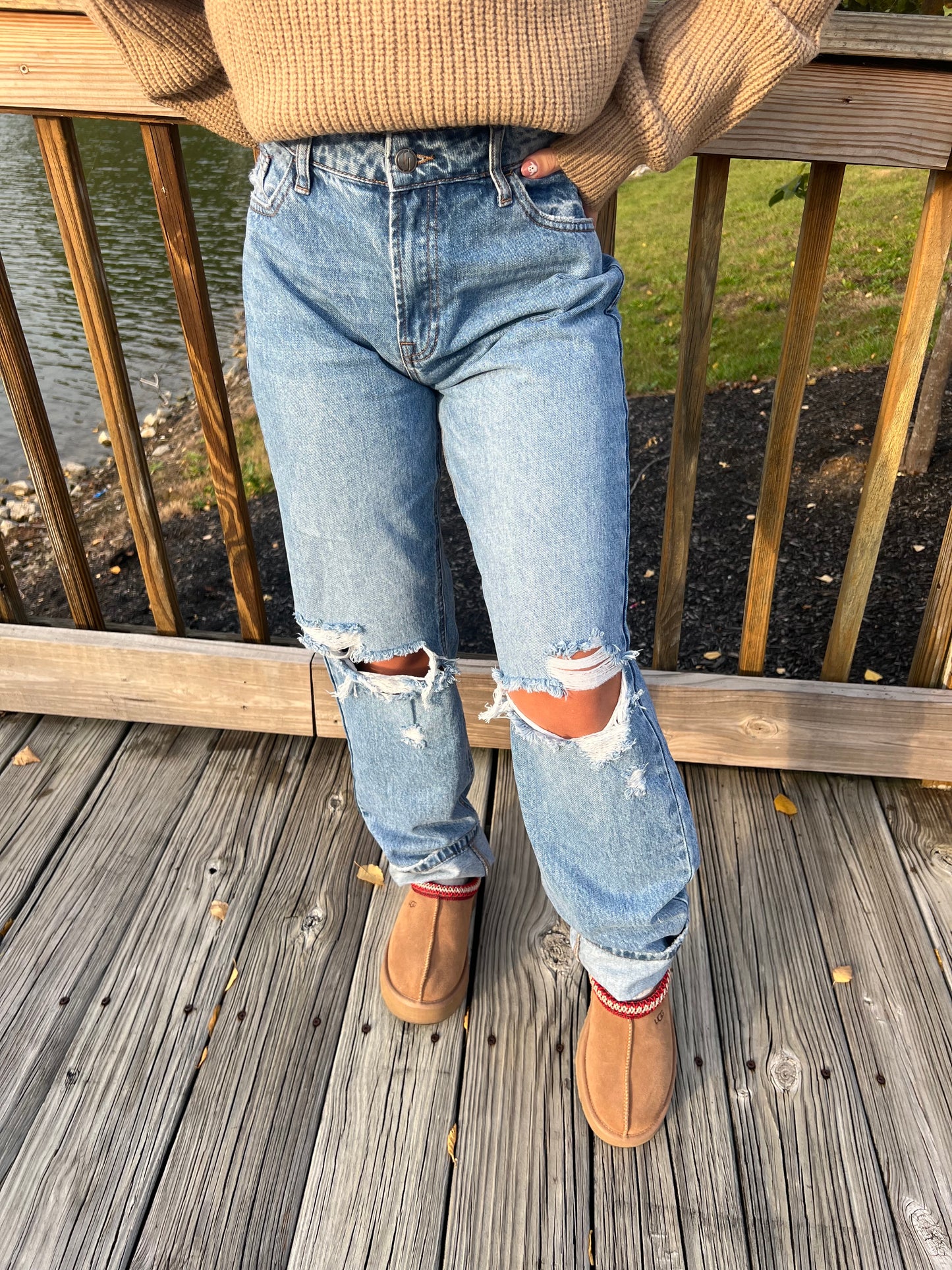 High Rise Boyfriend Jeans