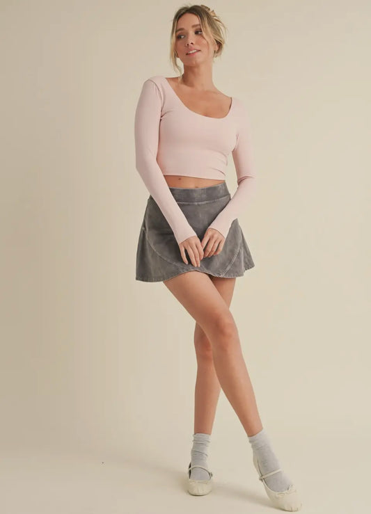 Blush Twist Back Top