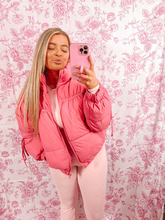 Pretty In Pink Bow Puffer