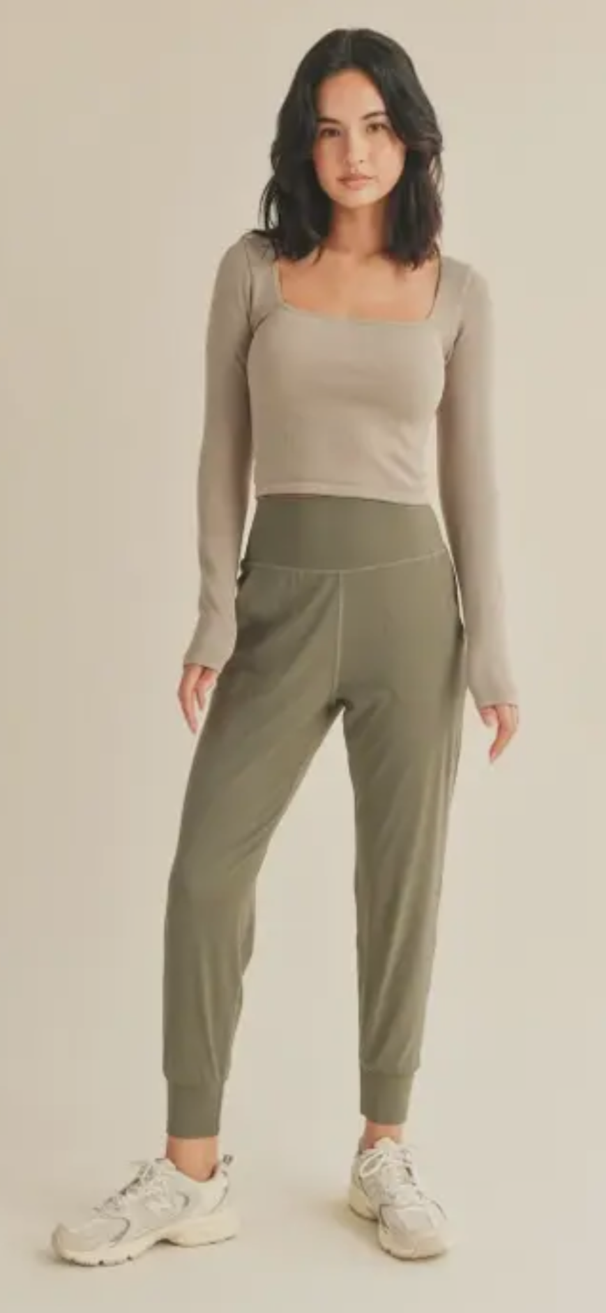 Taupe Seamless Long Sleeve