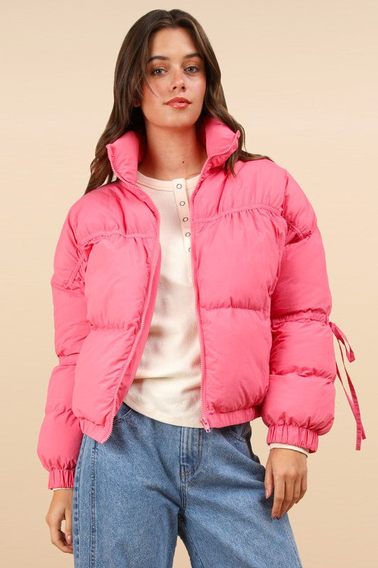 Pretty In Pink Bow Puffer