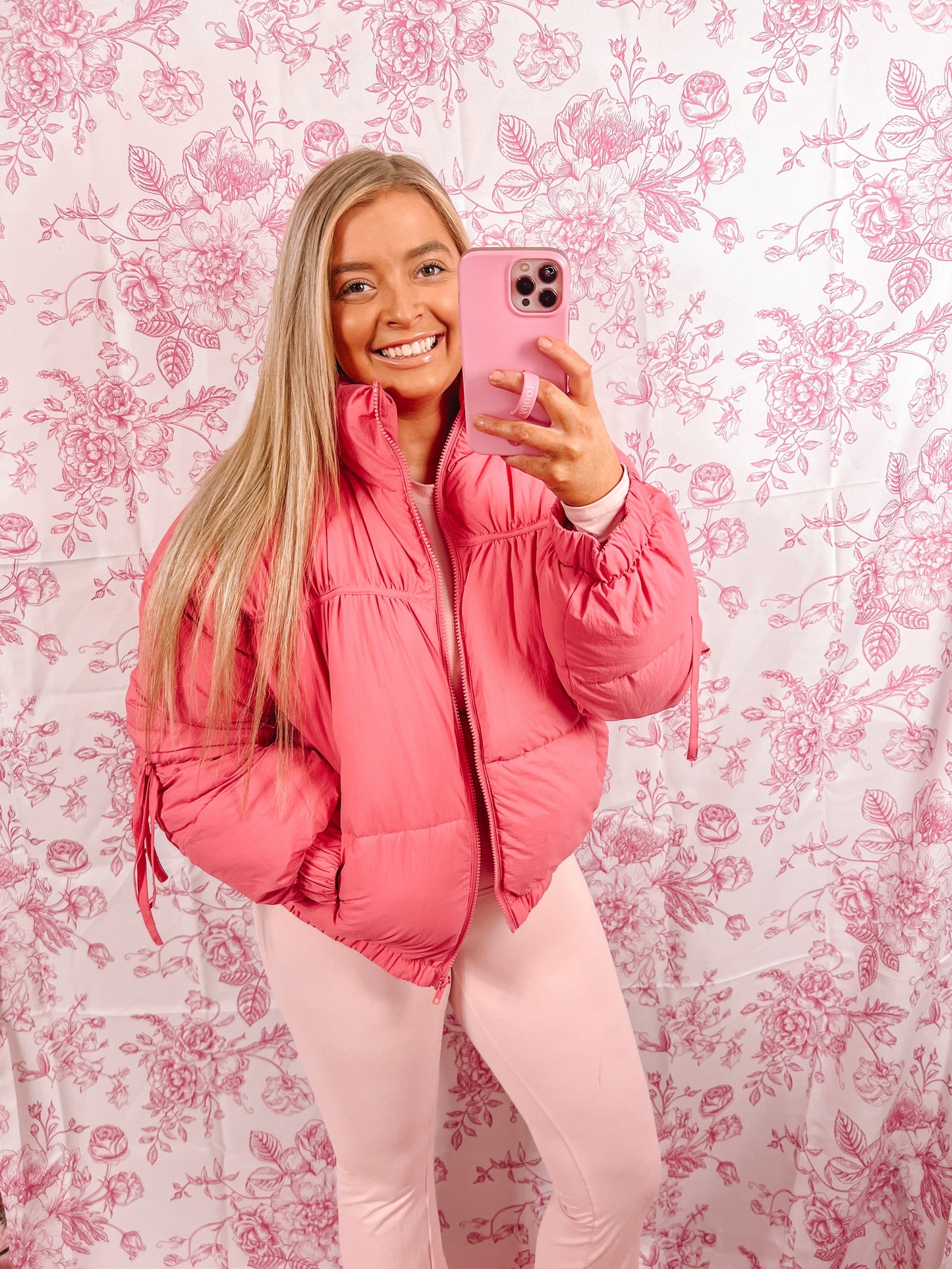 Pretty In Pink Bow Puffer