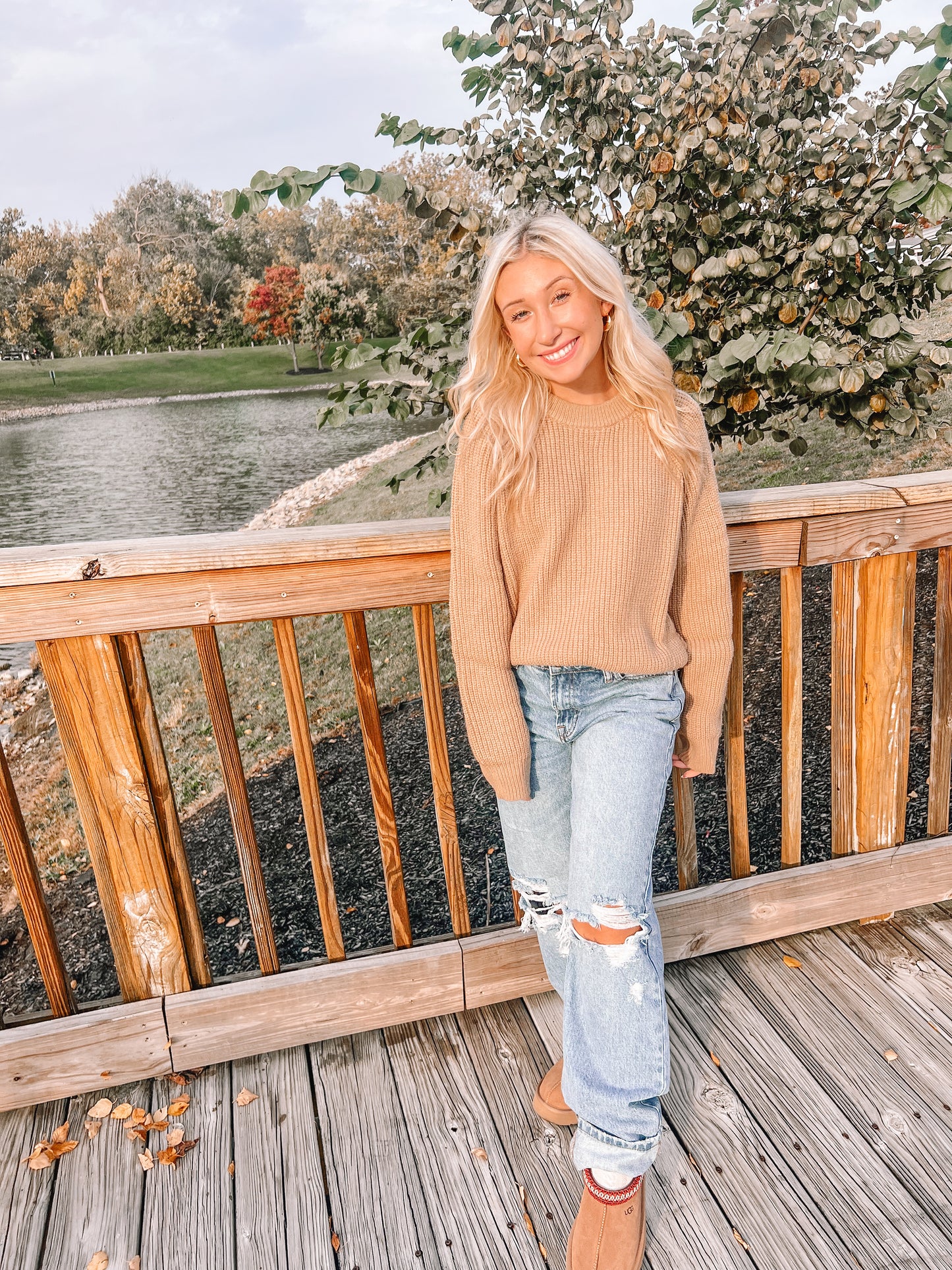 Taupe Crewneck Sweater