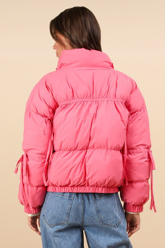 Pretty In Pink Bow Puffer