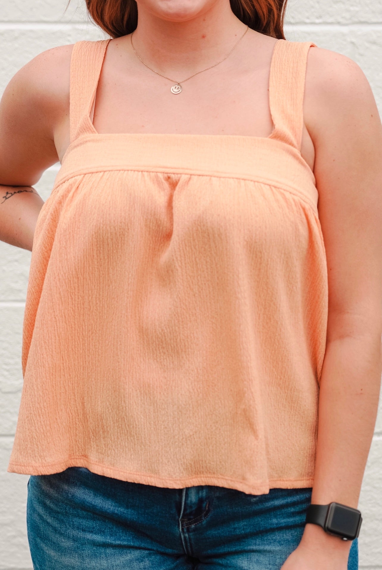 Apricot Baby Doll Top
