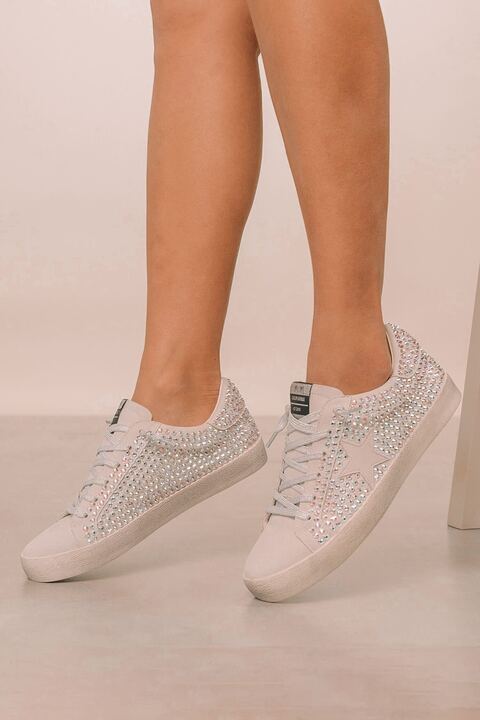 Glam Rhinestone Star Sneakers