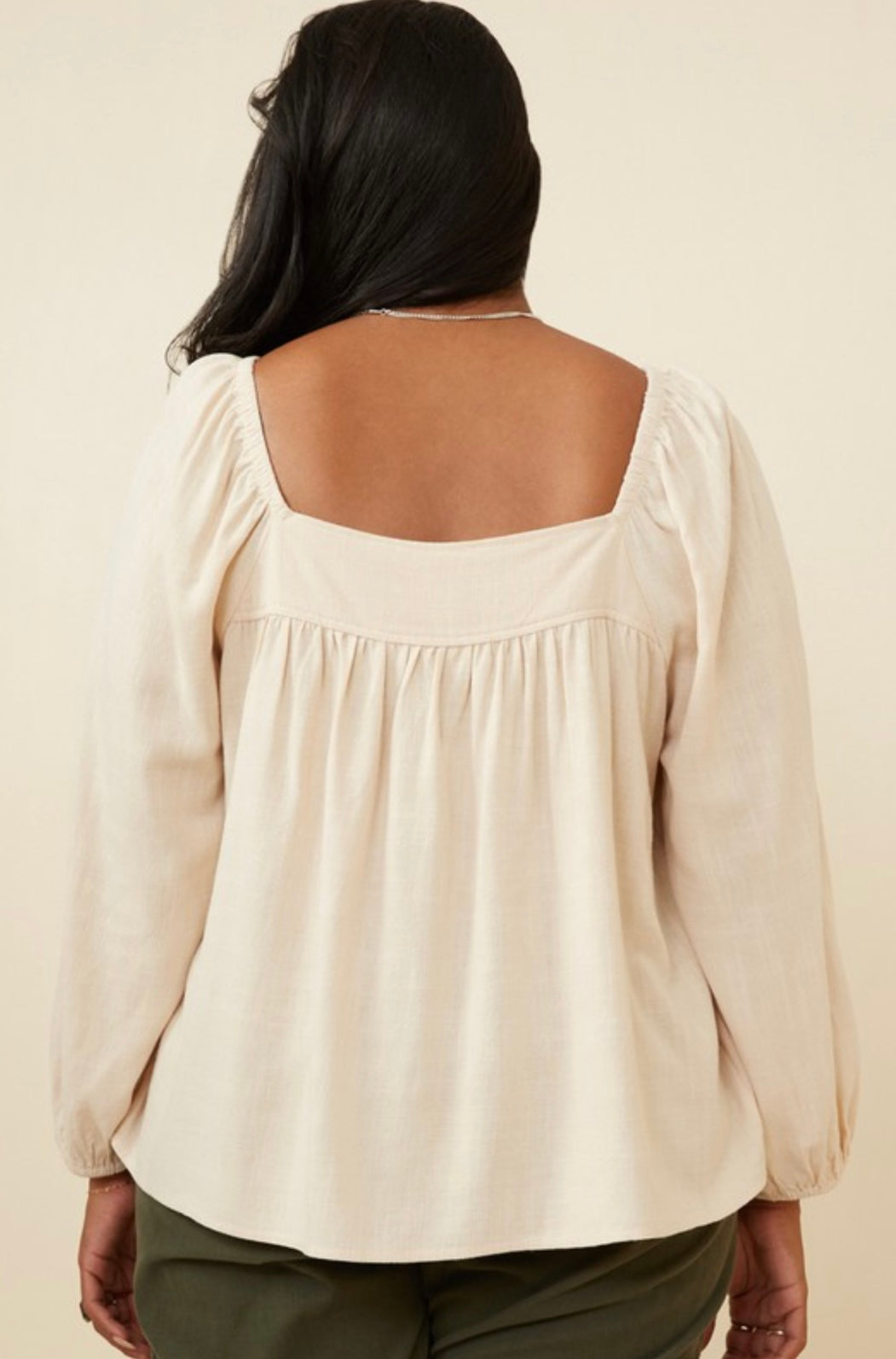 Cream Plus Size Long Sleeve