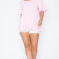 Plus Solid Square Neck Babydoll Tunic