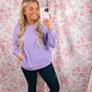 Lavender Hi-low Hem Sweatshirt