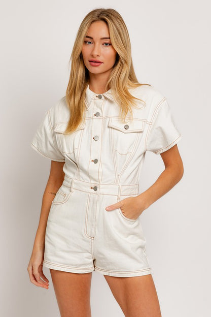 Denim Romper