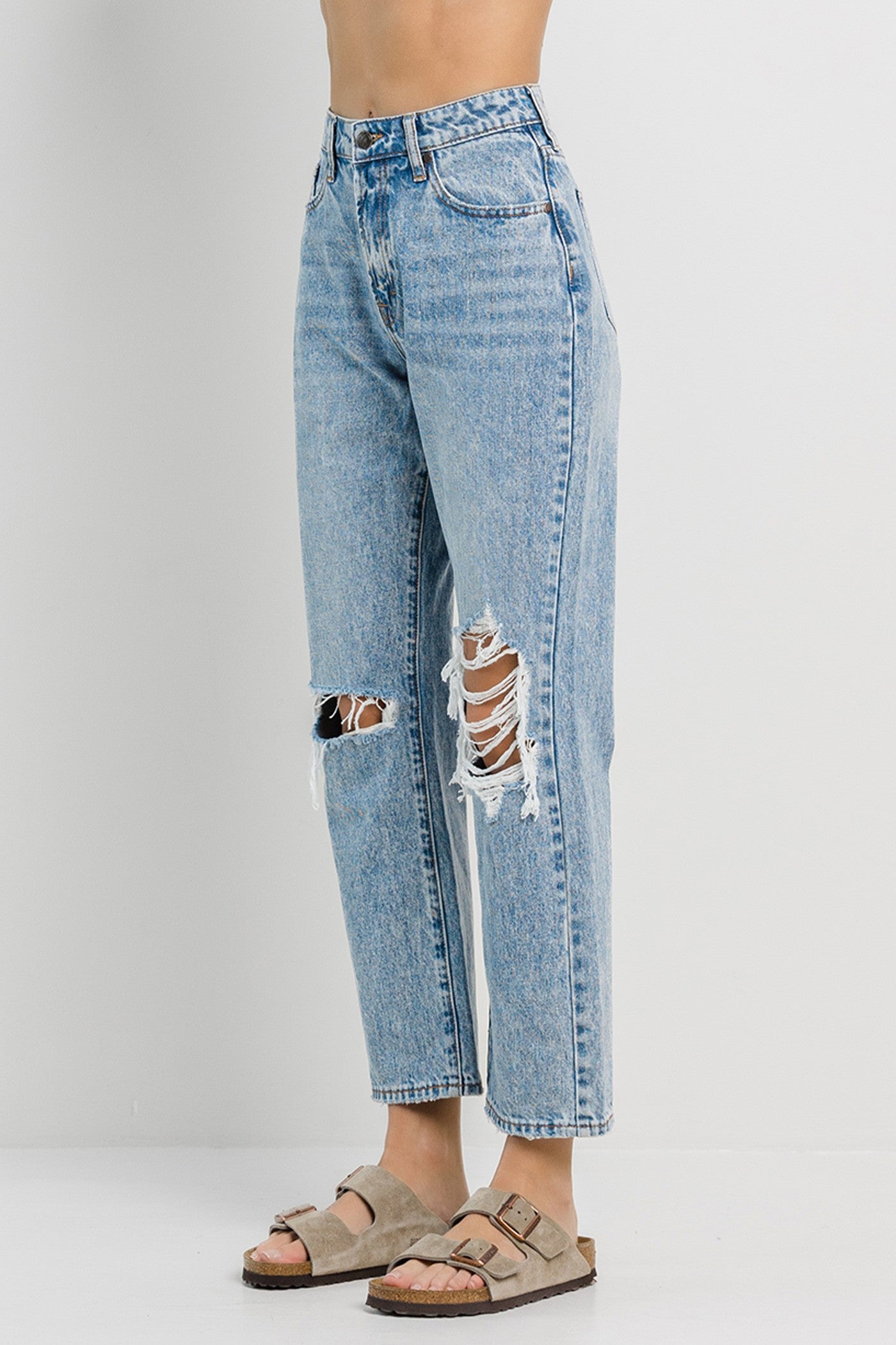 Vintage Wash Straight Jeans