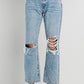 Vintage Wash Straight Jeans