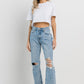 Vintage Wash Straight Jeans