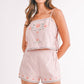 Embroidered Floral Top and Shorts Set