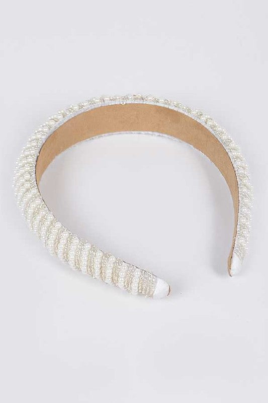 Faux Pearl Embellished Headband