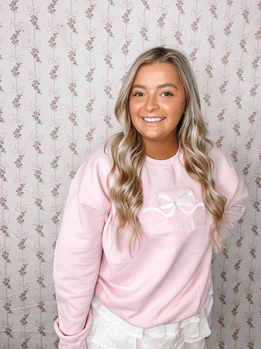 Pink ELB Bow Crew