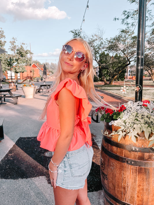 Hot Pink Bow Top