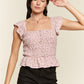 Floral print ruffled top