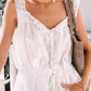 Lace Detail Drawstring Tank
