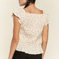 Floral print ruffled top