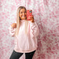 Blush Pink Mock Neck Sweatshirt