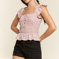 Floral print ruffled top