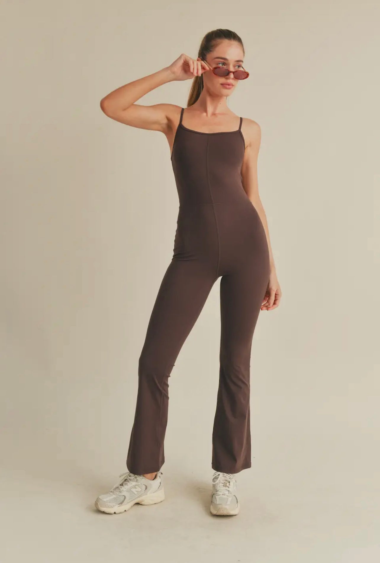 Brown Flare Jumpsuit