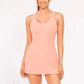 Coral Fit-and-Flare Athletic Dress