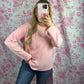 Baby Pink Ribbed Sweater