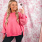 Pink Acid Wash Sweatshirt