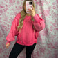 Pink Acid Wash Sweatshirt