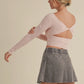 Blush Twist Back Top