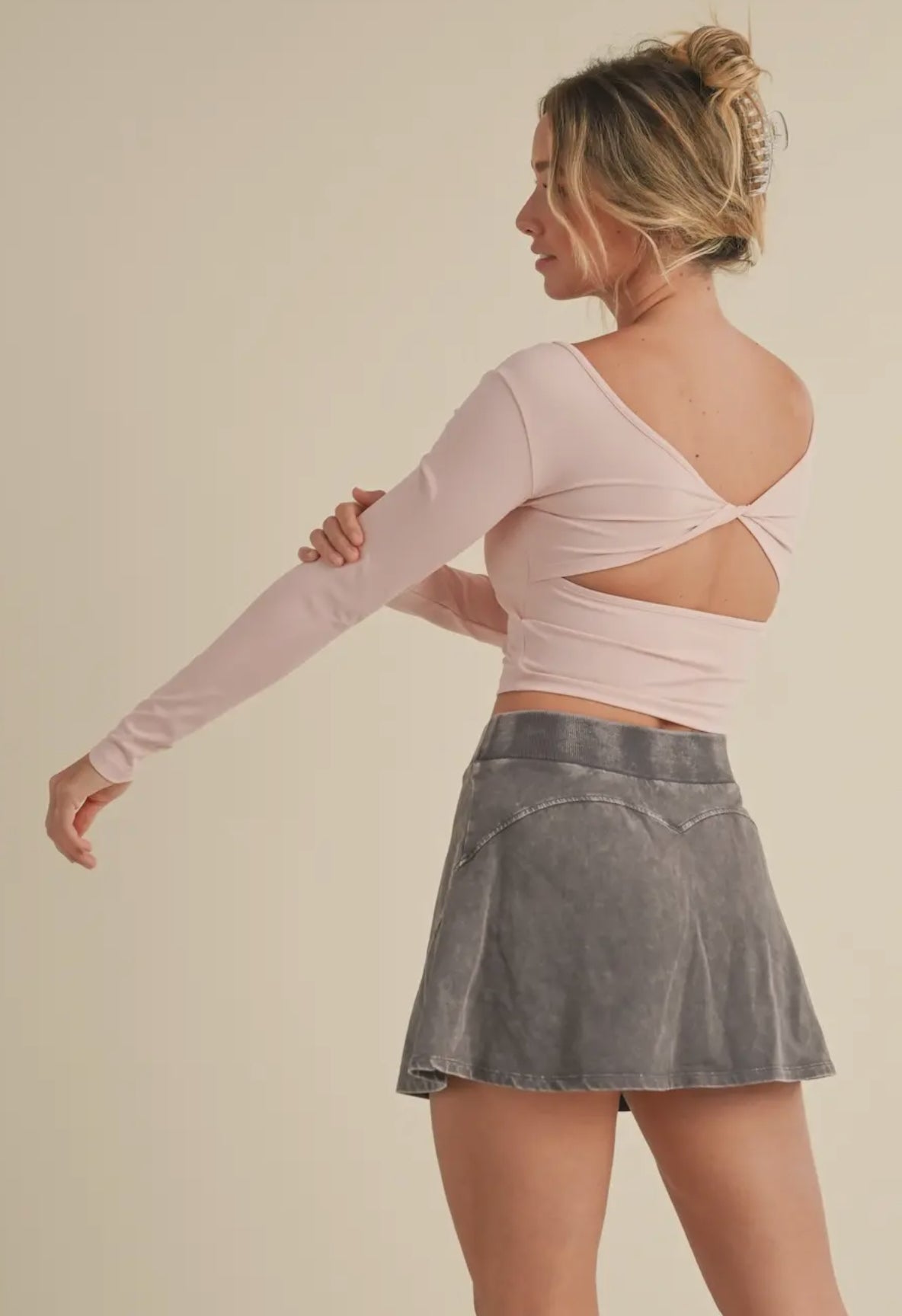 Blush Twist Back Top