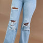 Distressed Vintage Flare Jeans