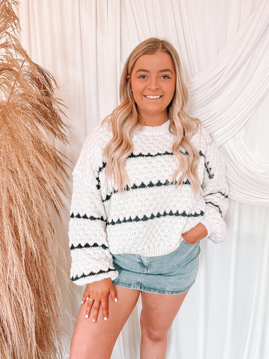 Chunky Knit Striped Sweater