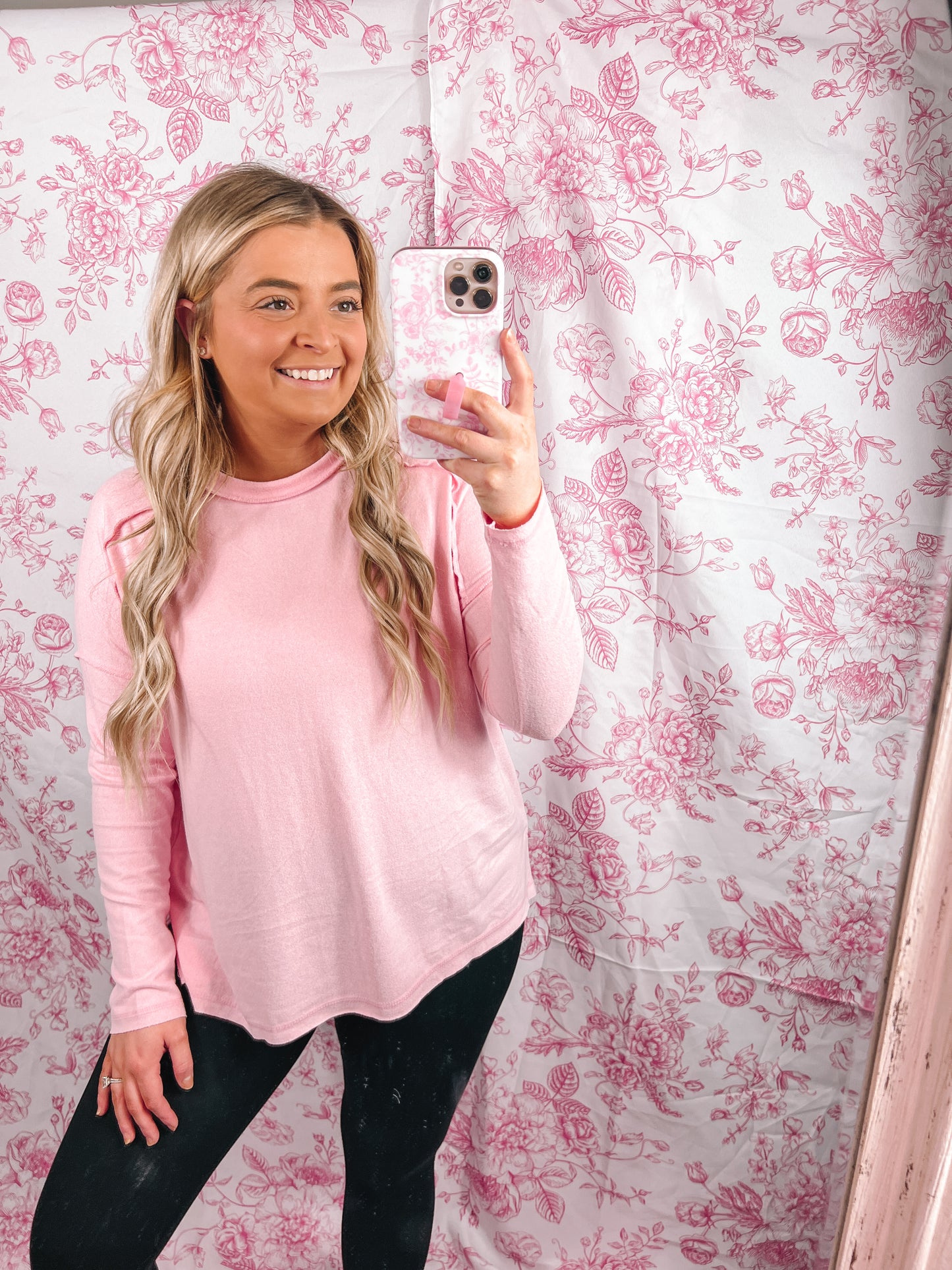 Baby Pink Hi-low Tee