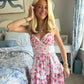 Pink Floral Lace Maxi Dress
