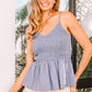 Blushing Blue Smocked Tank