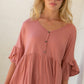 PLUS SOLID TULIP SLV BABYDOLL TOP