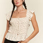 Floral print ruffled top