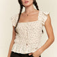 Floral print ruffled top