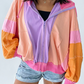 Color Block Zip Up Hoodie