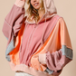 Color Block Zip Up Hoodie