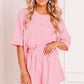 Pink Top and Shorts Set