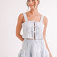 Gingham Plaid Crop Top and Mini Skirt Set