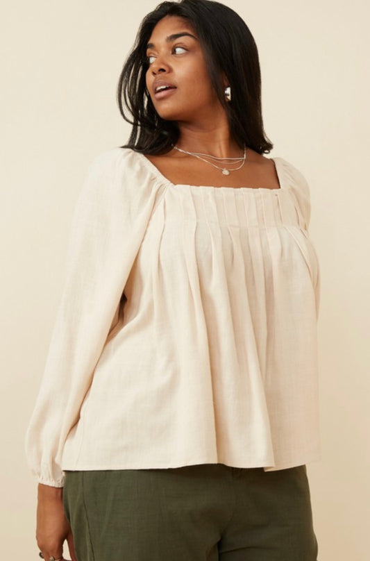 Cream Plus Size Long Sleeve