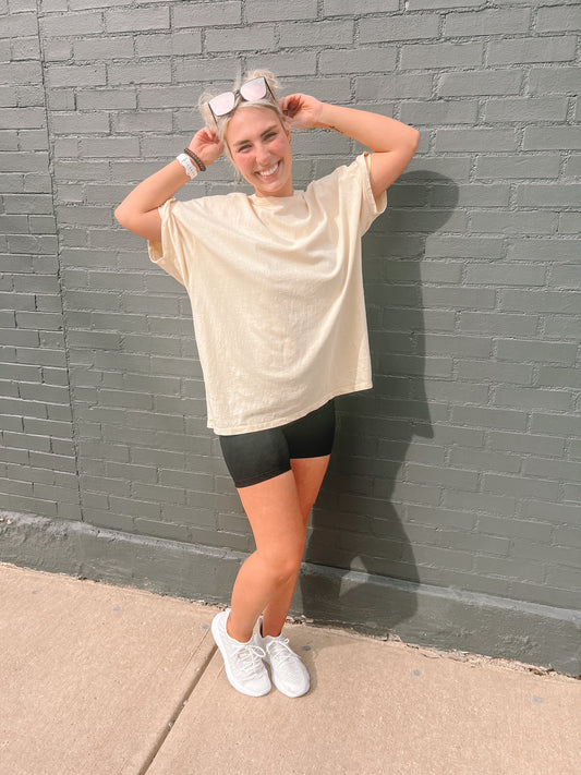 Light Yellow Oversized T-Shirt