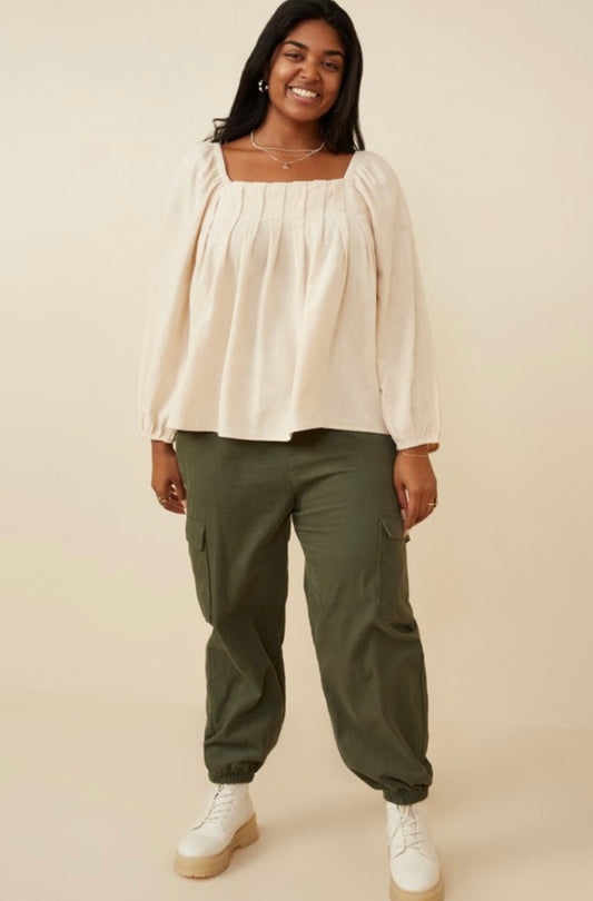 Cream Plus Size Long Sleeve